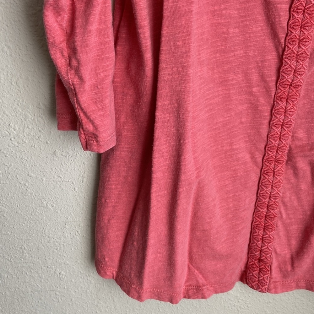 CWC Embroidered Split Neck Slub Knit Tunic - Picture 3 of 6